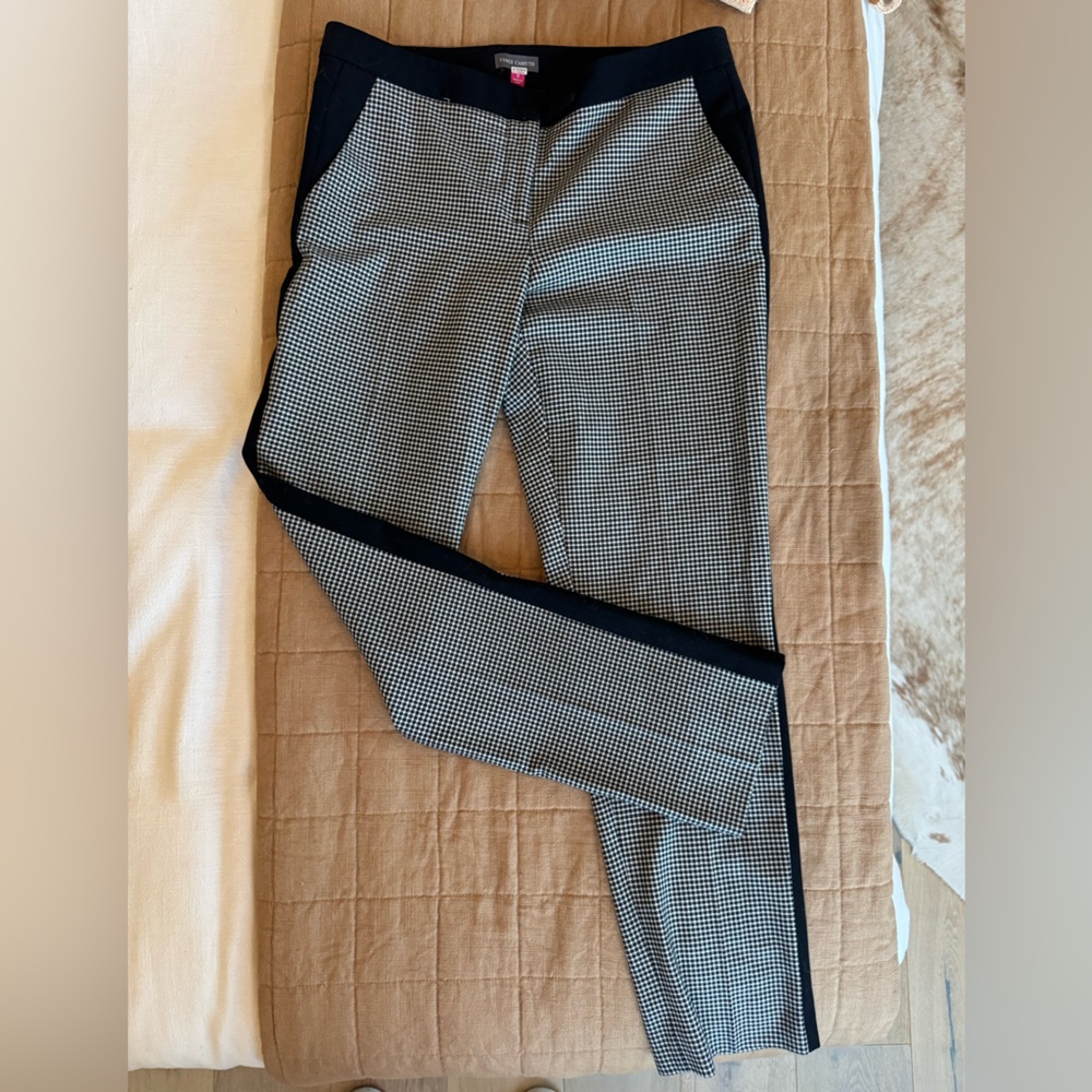 Vince Black and White Houndstooth straight leg Pants size 6